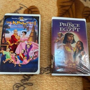 VTG VHS Set The King & I (1999) & The Prince of Egypt (1998) Animated Classics